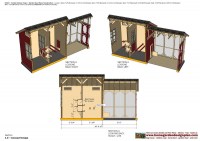 CB202 _ Combo Chicken Coop Garden Shed Plans Construction_15